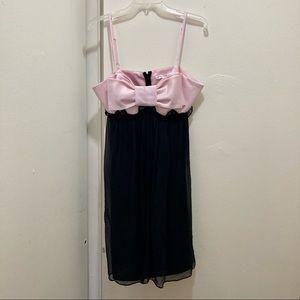 Betsey Johnson Pink Bow Black Dress 🎀